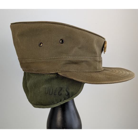 U.S. Army WWII Louisville Spring Up Cap w/ Earflaps + Signal Corp Pin Military - Picture 5 of 12